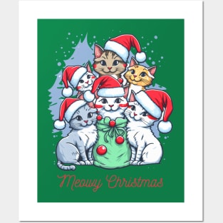 A Meow-rry Christmas Tree Posters and Art